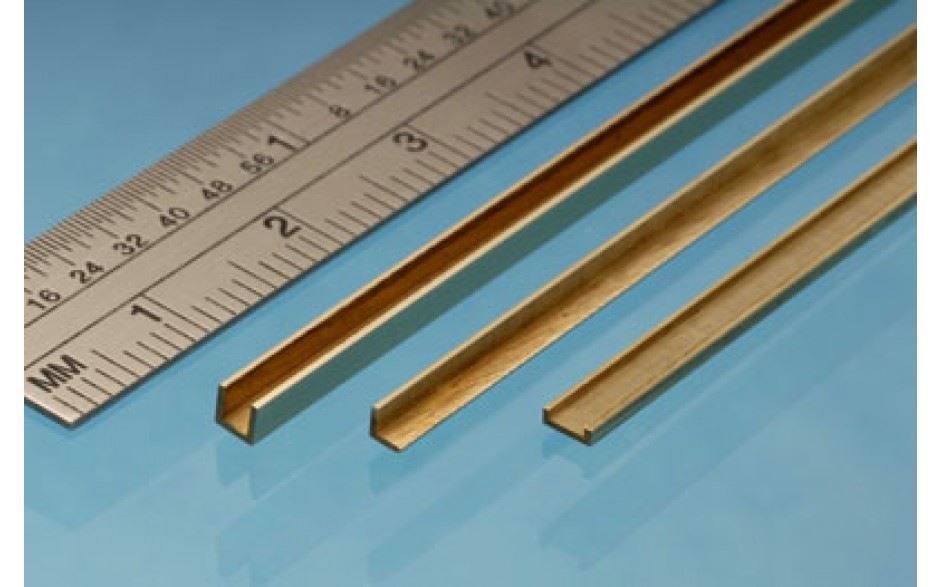 Brass C Channel / 1mmx3mmx1mm 1pcs
