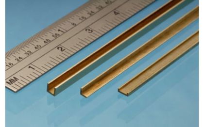 Brass C Channel / 1mmx3mmx1mm 1pcs