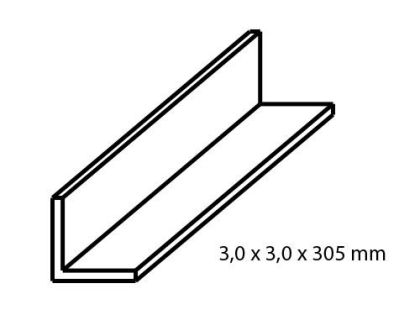 Brass Angle L / 3mm x 3mm 1pcs