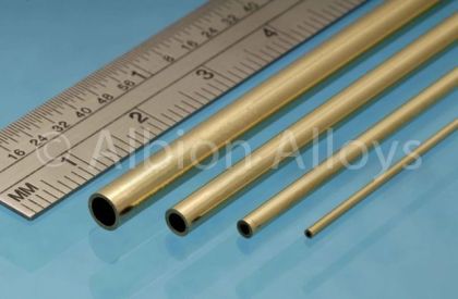 Brass Tube / 9mm OD x 0.45mm WT x 305mm L 1ks