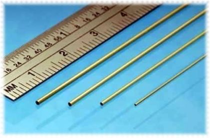 Micro Brass Tube, Round, 0,9mm 1pcs