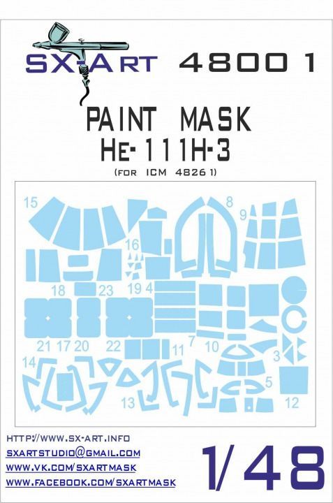1:48 Paint mask He-111H-3