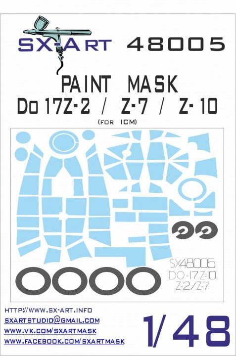 1:48 Paint mask Do 17Z-10 / Z-2 / Z-7