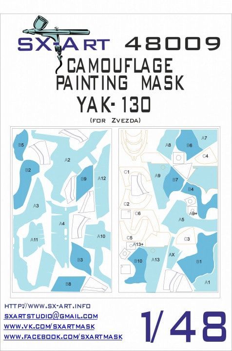 1:48 Camouflage Painting Mask Yak-130