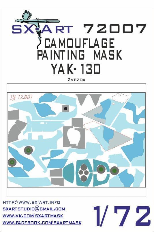 1:72 Camouflage Painting Mask Yak-130
