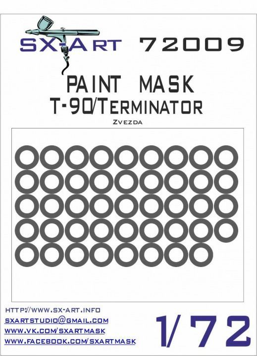 1:72 Paint mask T-90 / Terminator