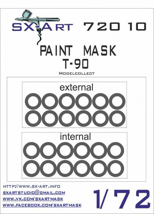 1:72 Paint mask T-90