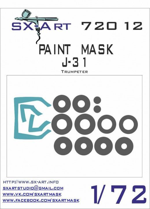 1:72 Paint mask J-31