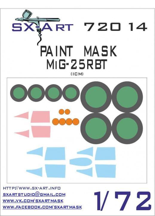 1:72 Paint mask MiG-25RBT