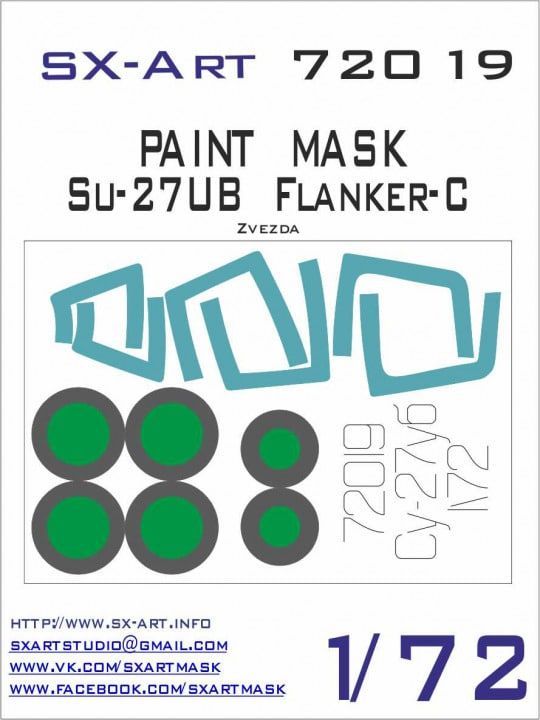 1:72 Paint mask Su-27UB