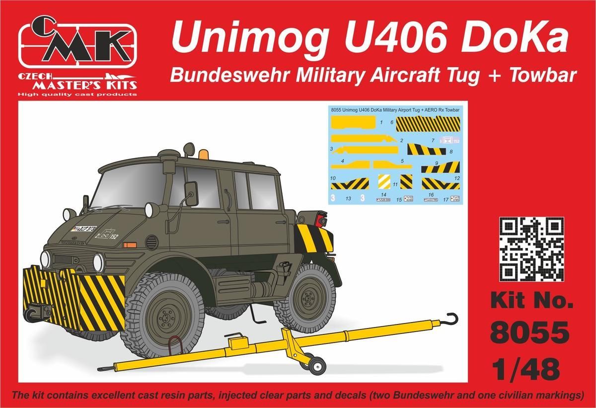1:48 Unimog U406 DoKa Military Airport Tug + Towbar
