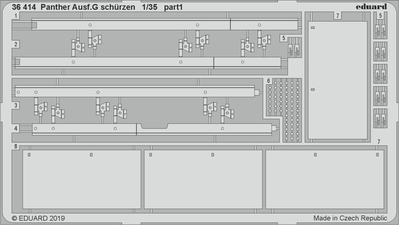 1:35 Pz.Kpfw.V Ausf.G Panther schürzen