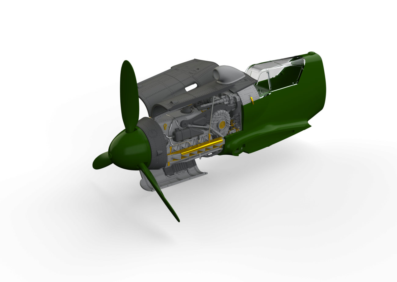 1:48 Messerschmitt Bf-109G-10/U4 engine