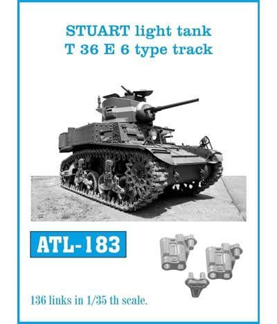1:35 Stuart light tank T36E6 type track 136 links