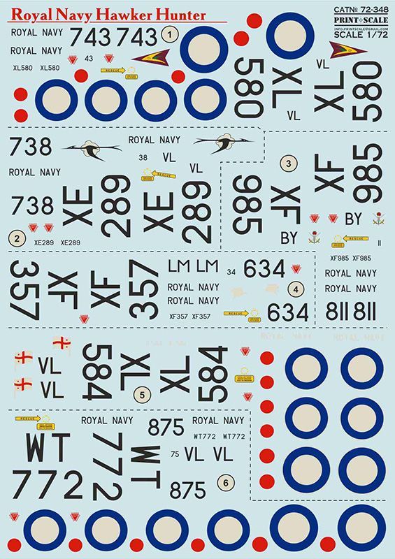 1:72 Hawker Hunter Royal Navy (wet decals)