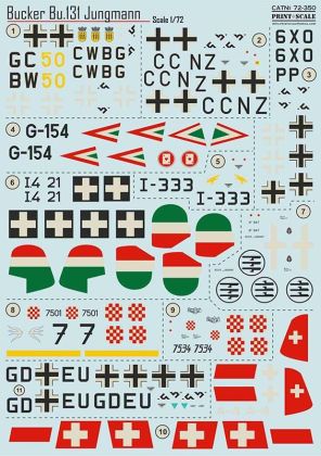 1:72 Bucker Bu.131 Jungmann (wet decals)