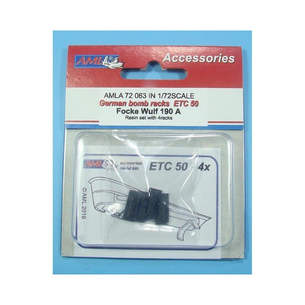 1:72 Fw 190A German bomb racks ETC 50