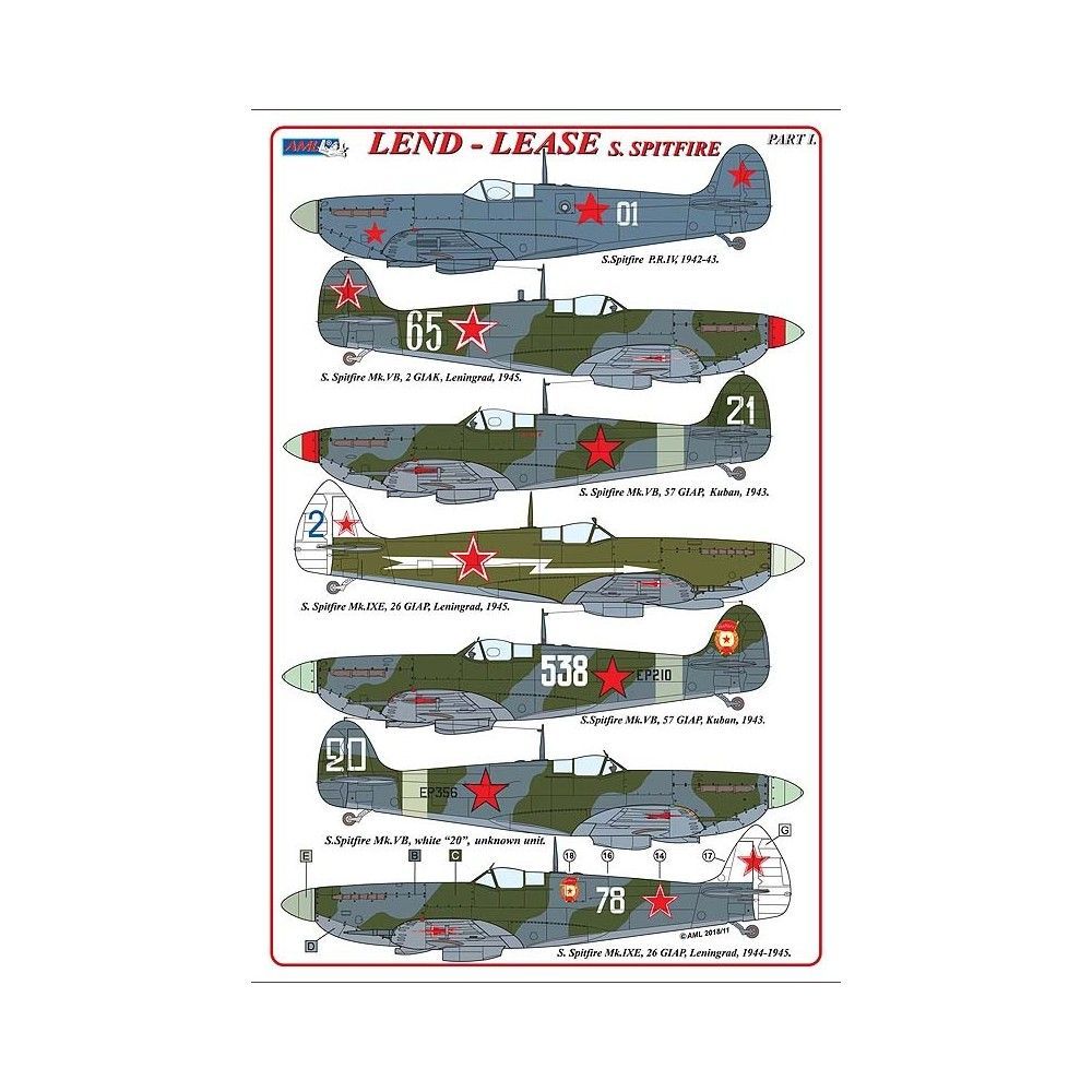 1:48 Decals S.Spitfire, Lend-Lease Pt.I (re-edit.)