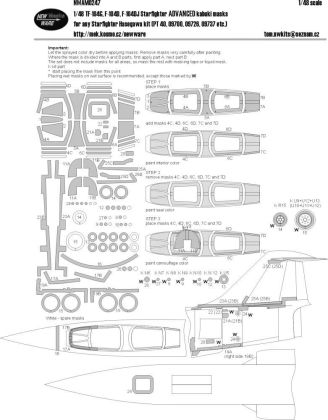 1:48 Mask TF-104G,F-104D/DJ ADVANCED (HAS)