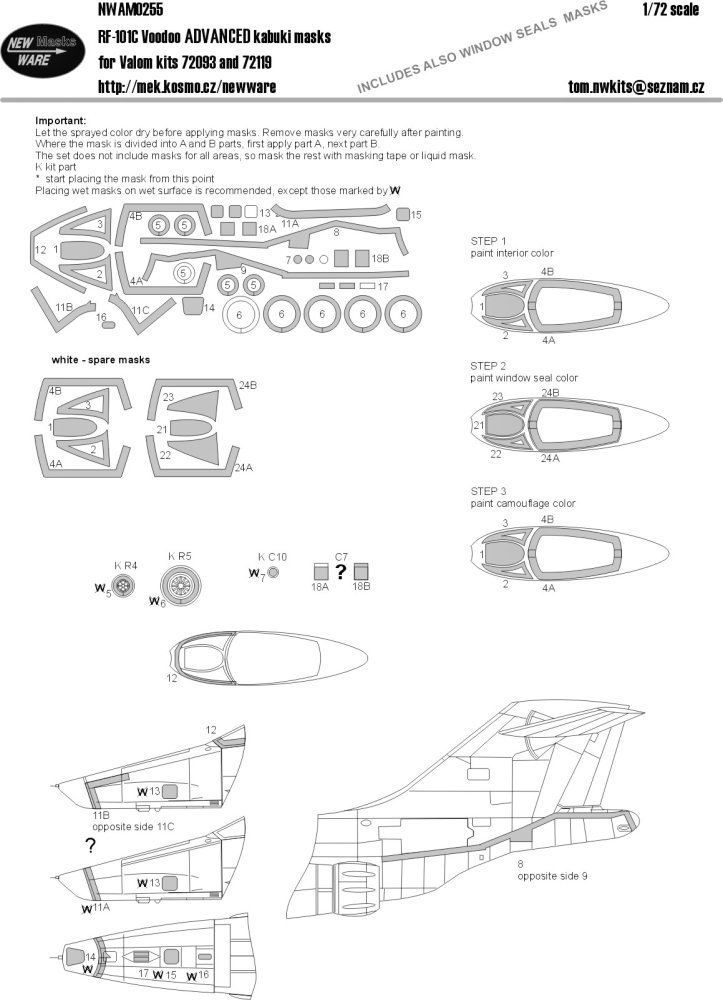 1:72 Mask RF-101C Voodoo ADVANCED (VALOM 72093)
