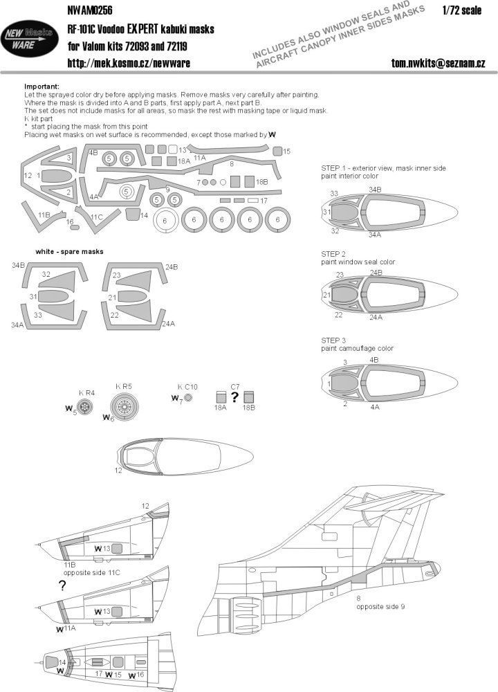 1:72 Mask RF-101C Voodoo EXPERT (VALOM 72093)