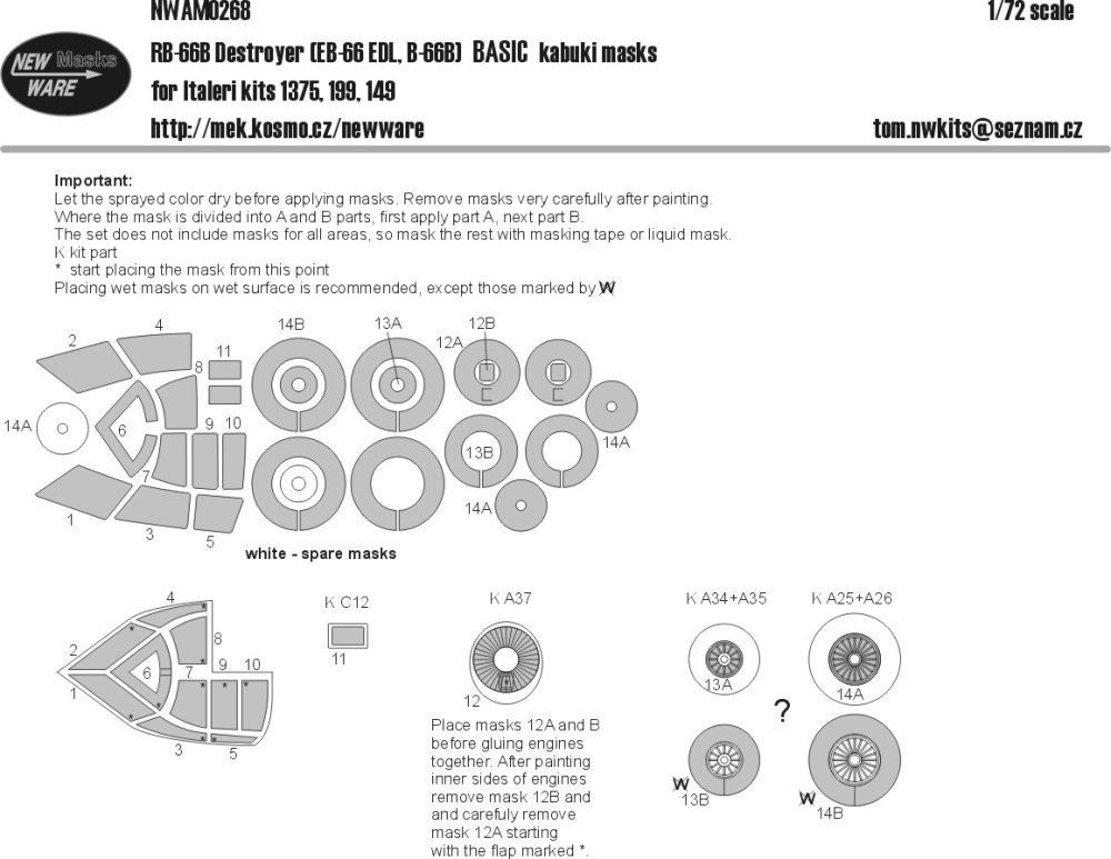 1:72 Mask RB-66B Destroyer BASIC (ITAL)