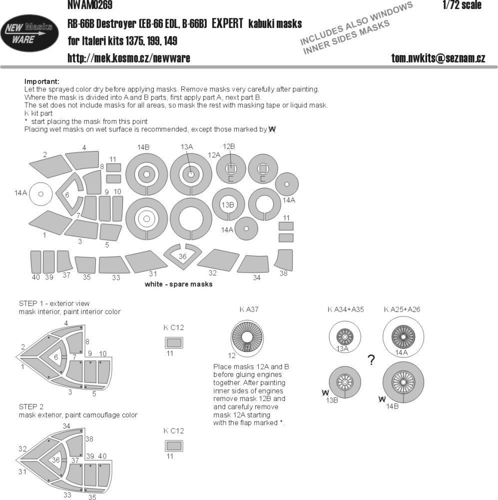 1:72 Mask RB-66B Destroyer EXPERT (ITAL)