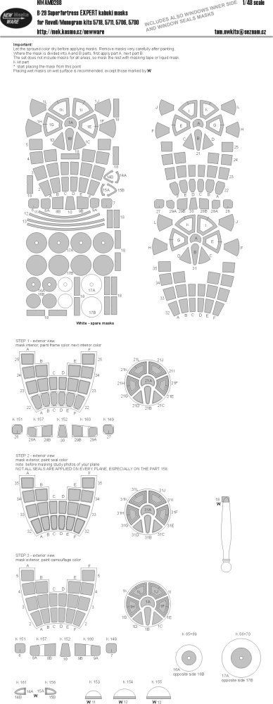 1:48 Mask B-29 Superfortress EXPERT (REV/MONO)