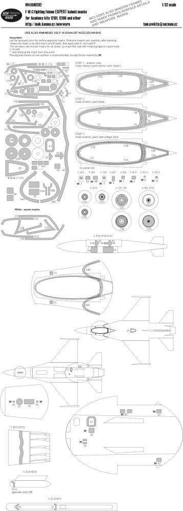 1:32 Mask F-16C Fighting Falcon EXPERT (ACAD)