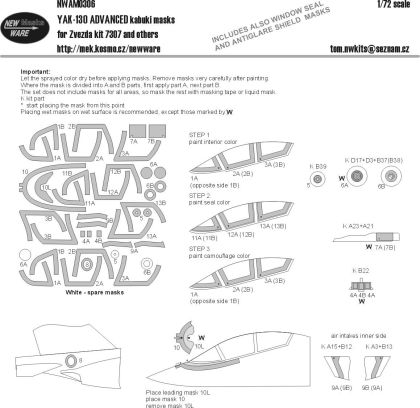 1:72 Mask YAK-130 ADVANCED (ZVEZDA 7307)
