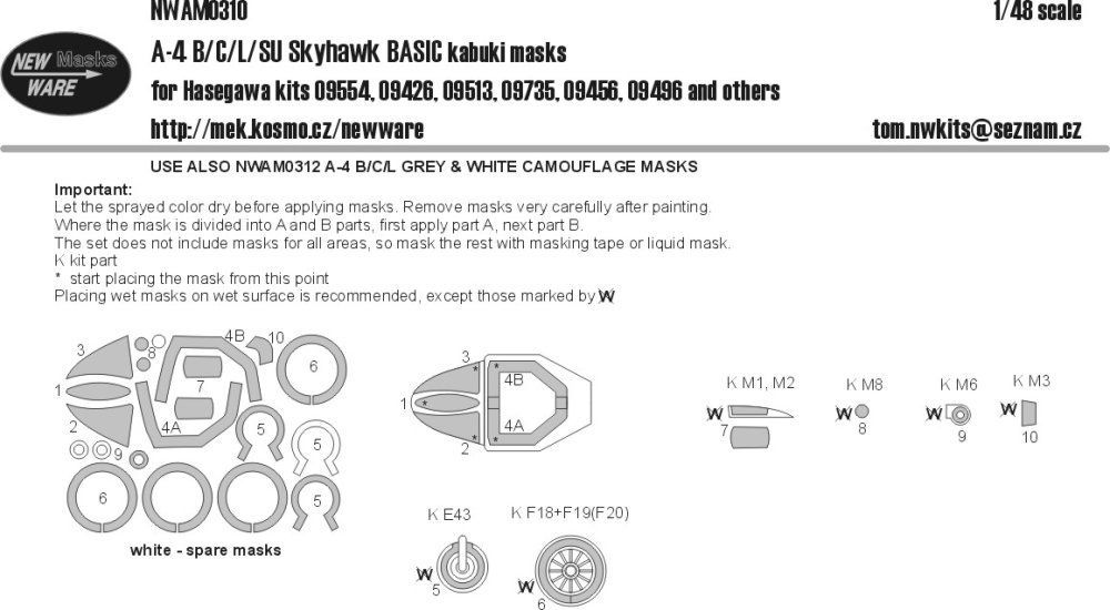 1:48 Mask A-4 B/C/L/SU Skyhawk BASIC (HAS)