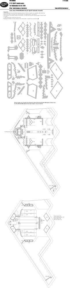 1:72 Mask B-2A Spirit RAM PANELS (MODELCOLLECT)