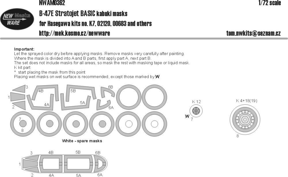 1:72 Mask B-47E Stratojet BASIC (HAS)