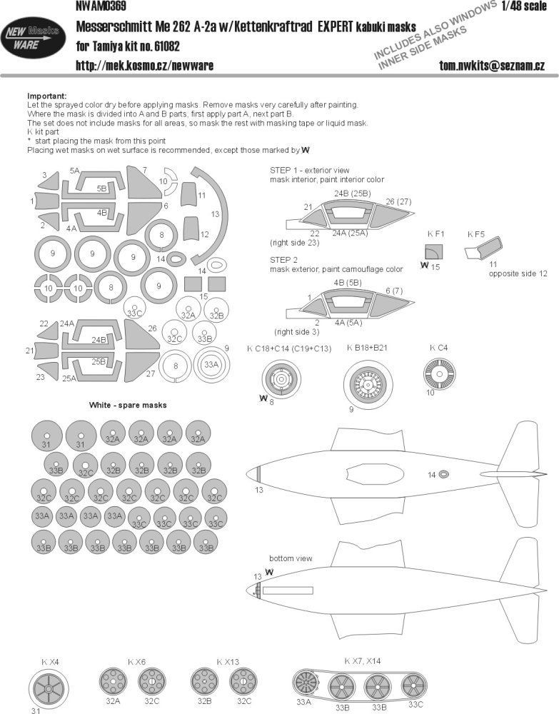 1:48 Mask Me 262 A-2a w/ Kettenkraftad EXPERT(TAM)