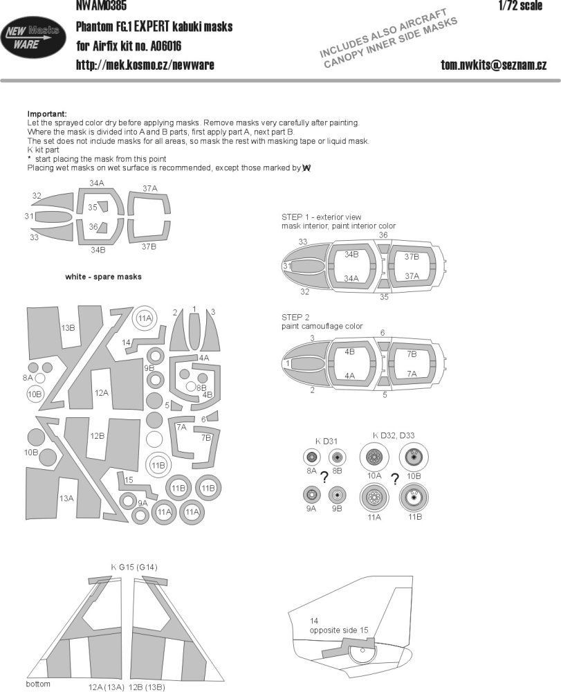 1:48 Mask Phantom FG.1 expert (AIRFIX 06016)