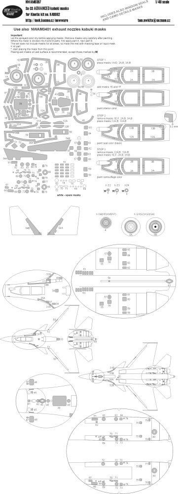1:48 Mask Su-33 ADVANCED (KINETIC K48062)