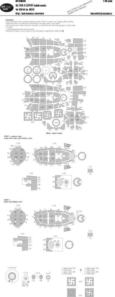 1:48 Mask Dornier Do 215B-4 EXPERT (ICM 48241)