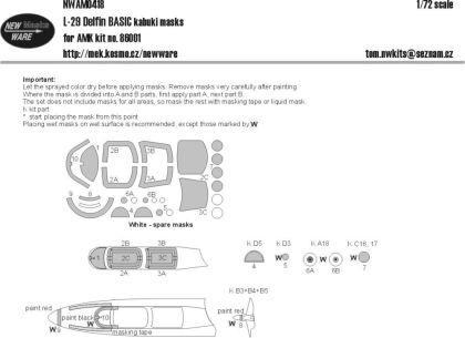 1:72 Mask L-29 Delfin BASIC (AMK 86001)
