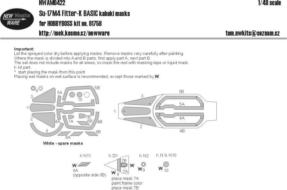 1:48 Mask Su-17M4 Fitter-K BASIC (HOBBYB 81758)