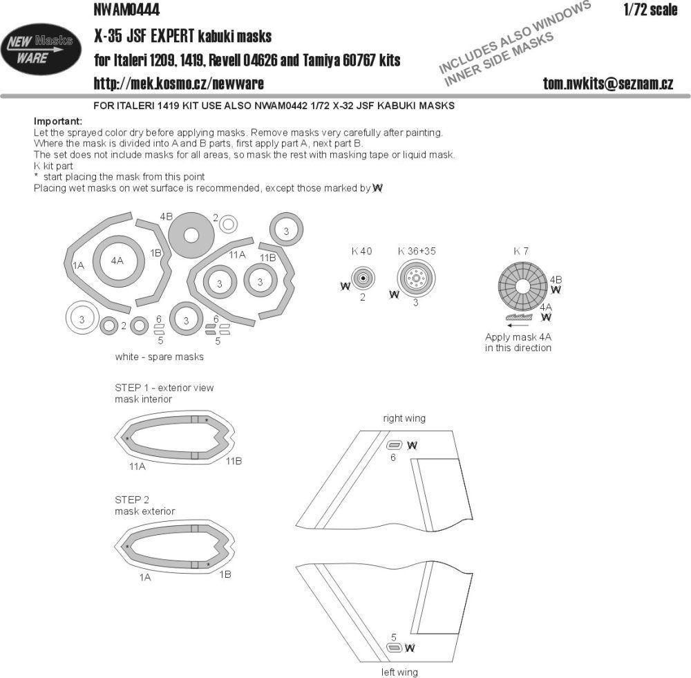 1:72 Mask X-35 JSF EXPERT (ITAL/REV/TAM)