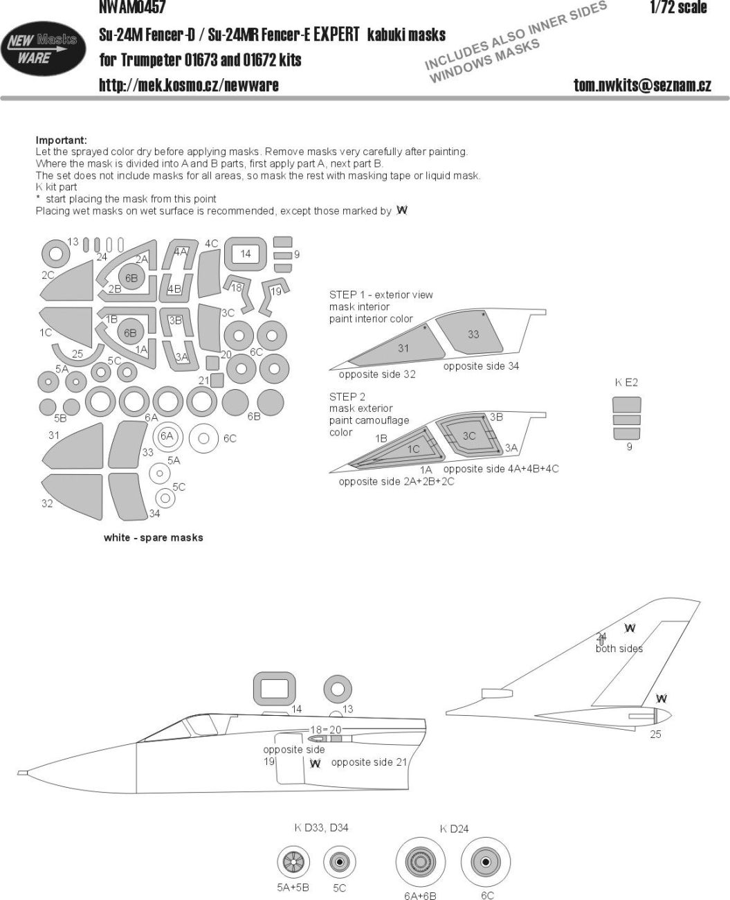 1:72 Mask Su-24M / Su-24MR EXPERT (TRUMP)