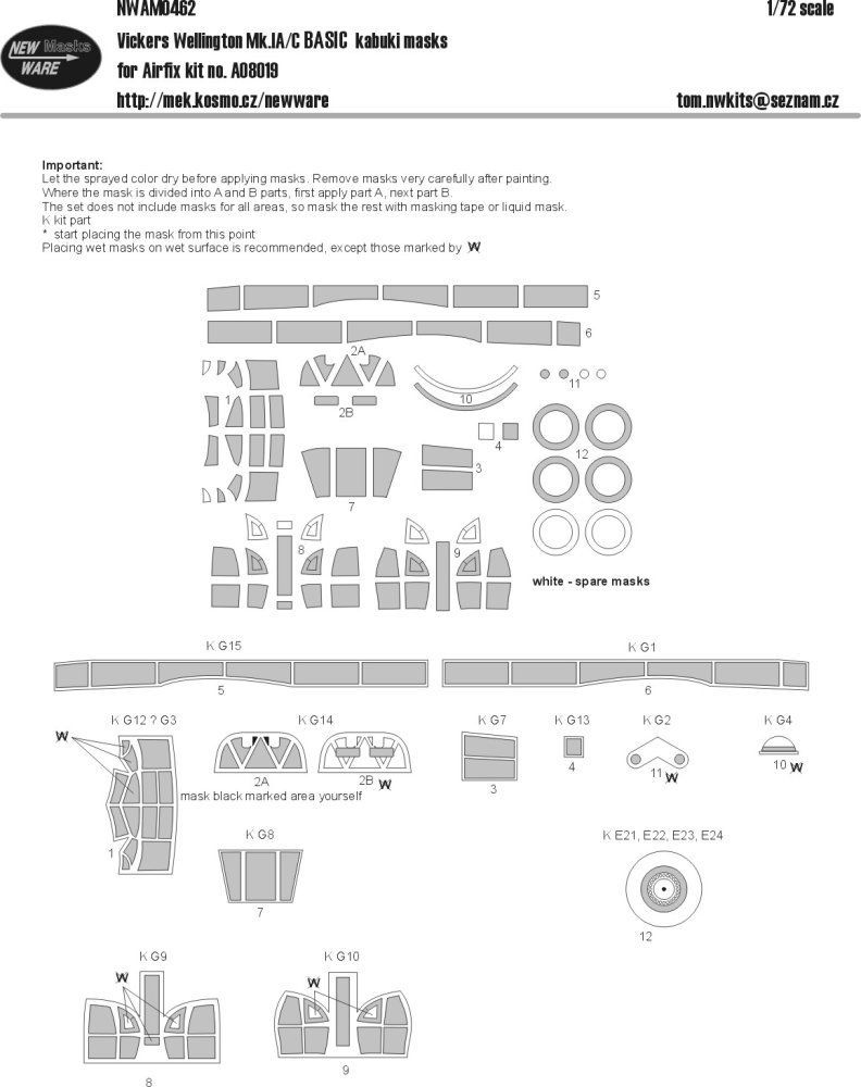1:72 Mask V. Wellington Mk.IA/C BASIC (AIRFIX)