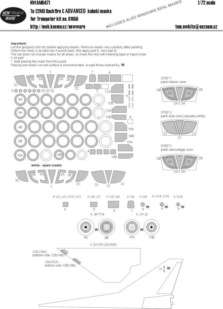 1:72 Mask Tu-22M3 Backfire C ADVANCED (TRUMP)