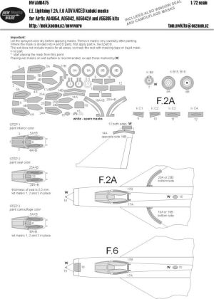 1:72 Mask E.E.Lightning F.2A/F.6 ADVANCED (AIRFIX)