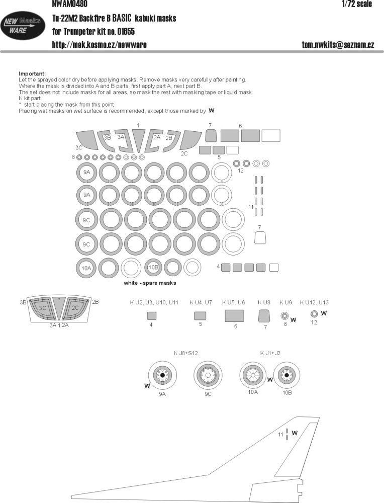 1:72 Mask Tu-22M2 Backfire B BASIC (TRUMP)