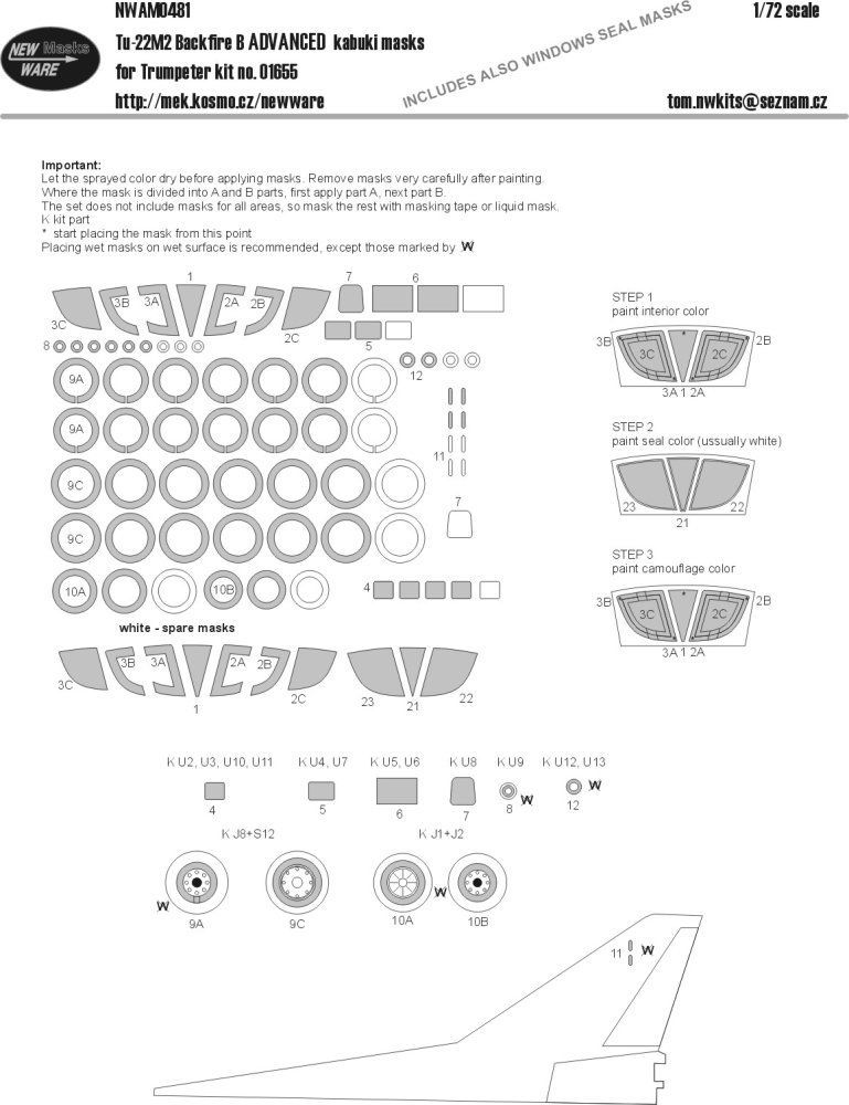 1:72 Mask Tu-22M2 Backfire B ADVANCED (TRUMP)