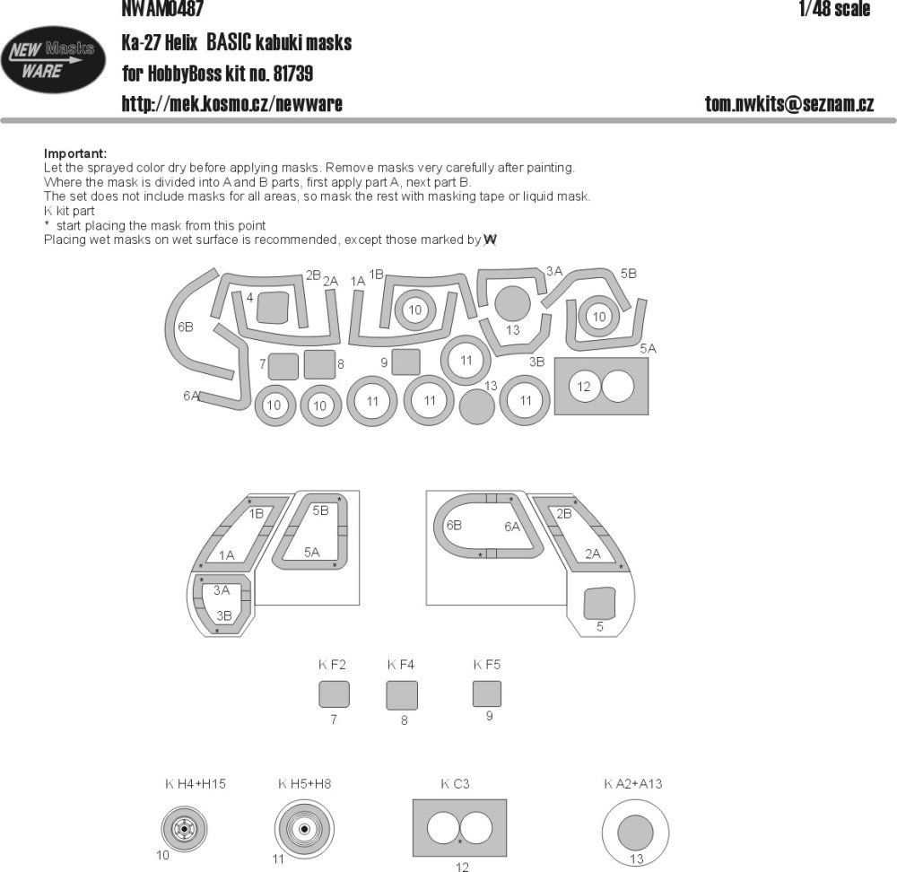 1:48 Mask Ka-27 Helix BASIC (HOBBYB 81739)
