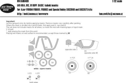 1:32 Mask IAR-80A, 81C, 81 BOPI BASIC (FRROM/SH)