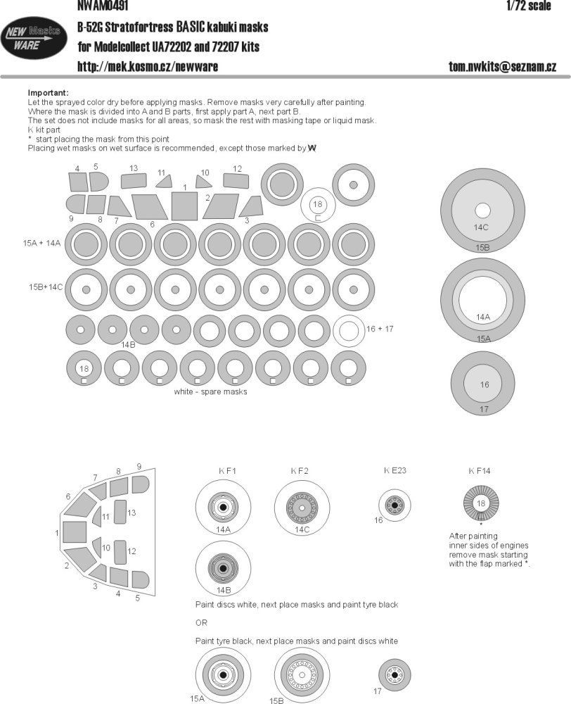 1:72 Mask B-52G Stratofortress BASIC (MODELC.)