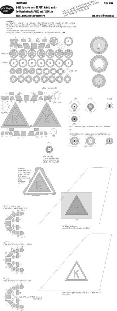 1:72 Mask B-52G Stratofortress EXPERT (MODELC.)